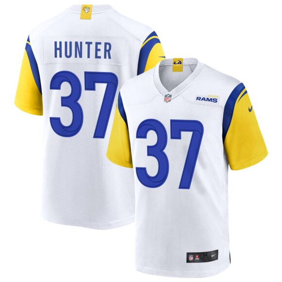 Mens Youths Kids Womens Jarquez Hunter White Stitched Jersey